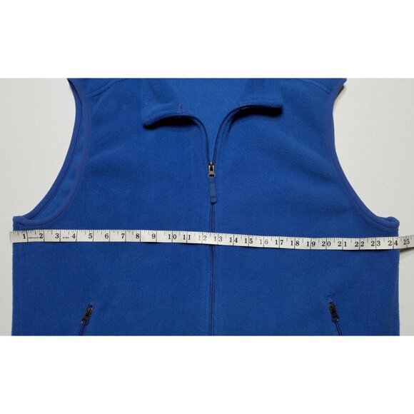 Lands' End Full Zip Aircore-200 Fleece Vest Zipped Pockets Blue Men's Large - Picture 10 of 13